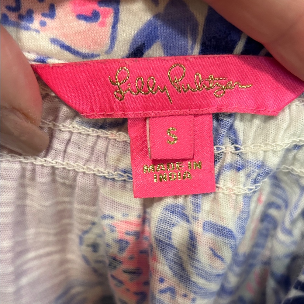 Lilly Pulitzer Pink and Blue Floral Blouse - Picture 6 of 9